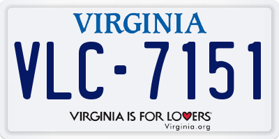 VA license plate VLC7151