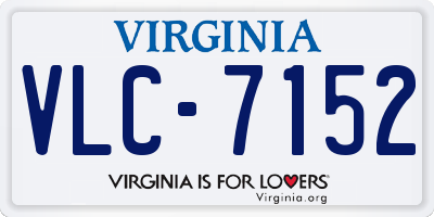 VA license plate VLC7152