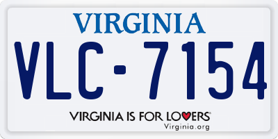 VA license plate VLC7154