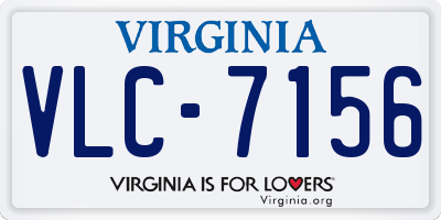 VA license plate VLC7156