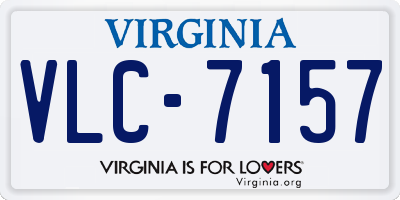VA license plate VLC7157