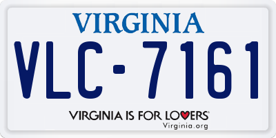 VA license plate VLC7161
