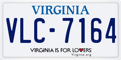 VA license plate VLC7164