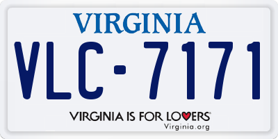 VA license plate VLC7171
