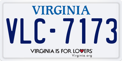 VA license plate VLC7173