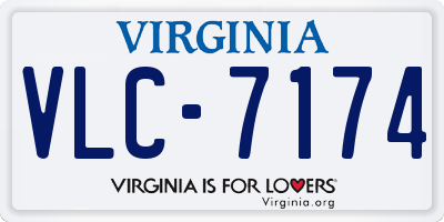 VA license plate VLC7174