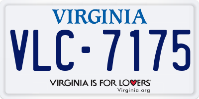 VA license plate VLC7175