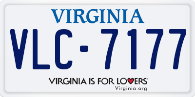 VA license plate VLC7177