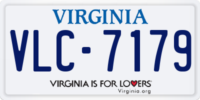 VA license plate VLC7179