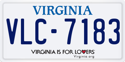 VA license plate VLC7183