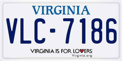 VA license plate VLC7186