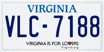 VA license plate VLC7188