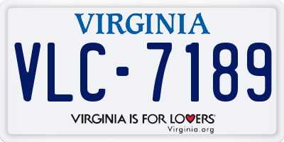 VA license plate VLC7189
