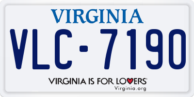 VA license plate VLC7190