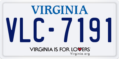 VA license plate VLC7191