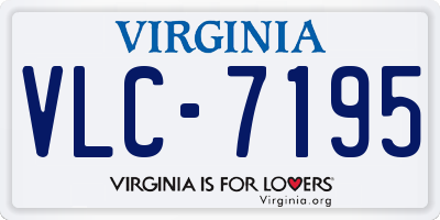 VA license plate VLC7195