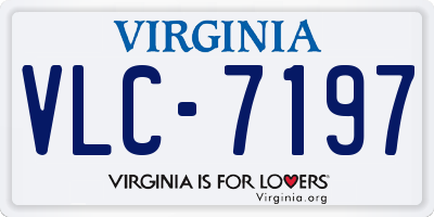 VA license plate VLC7197