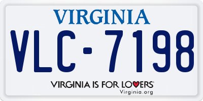 VA license plate VLC7198
