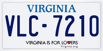 VA license plate VLC7210