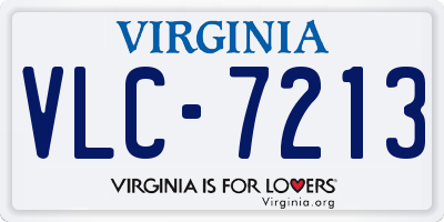 VA license plate VLC7213