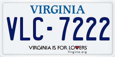 VA license plate VLC7222