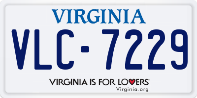 VA license plate VLC7229