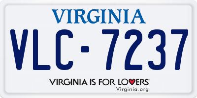 VA license plate VLC7237
