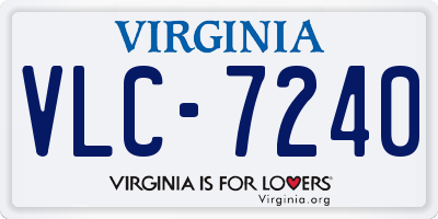 VA license plate VLC7240