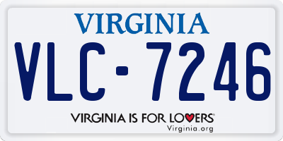 VA license plate VLC7246