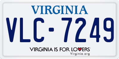 VA license plate VLC7249