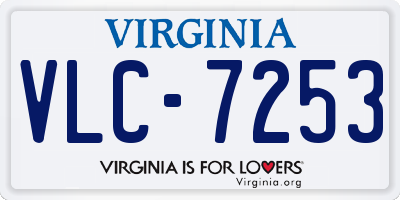 VA license plate VLC7253