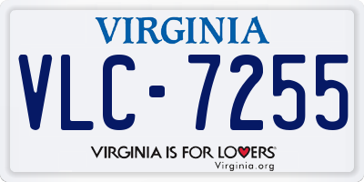 VA license plate VLC7255