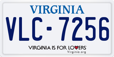 VA license plate VLC7256
