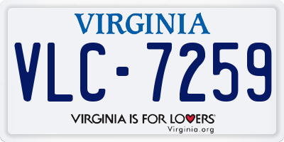 VA license plate VLC7259