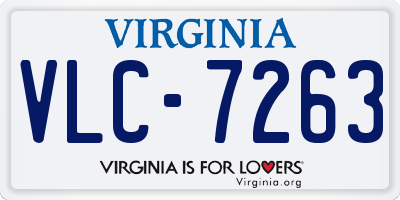 VA license plate VLC7263