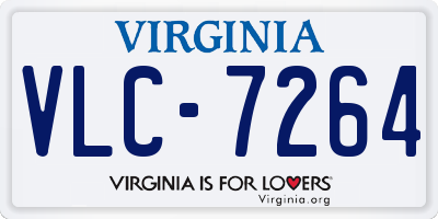VA license plate VLC7264