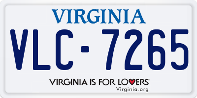 VA license plate VLC7265