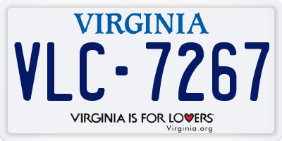 VA license plate VLC7267