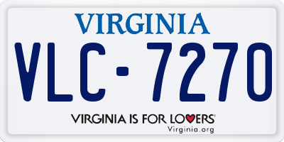 VA license plate VLC7270