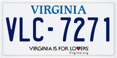 VA license plate VLC7271