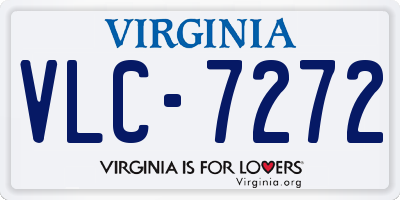 VA license plate VLC7272