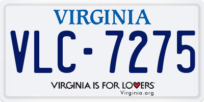 VA license plate VLC7275