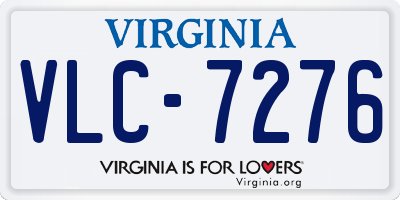 VA license plate VLC7276