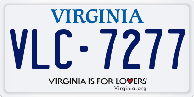 VA license plate VLC7277