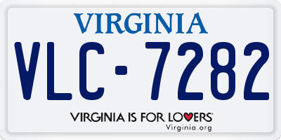 VA license plate VLC7282
