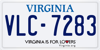 VA license plate VLC7283
