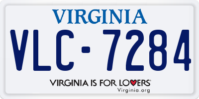 VA license plate VLC7284