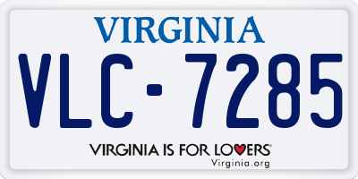 VA license plate VLC7285