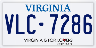 VA license plate VLC7286