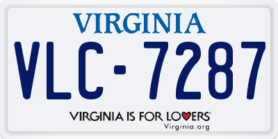VA license plate VLC7287